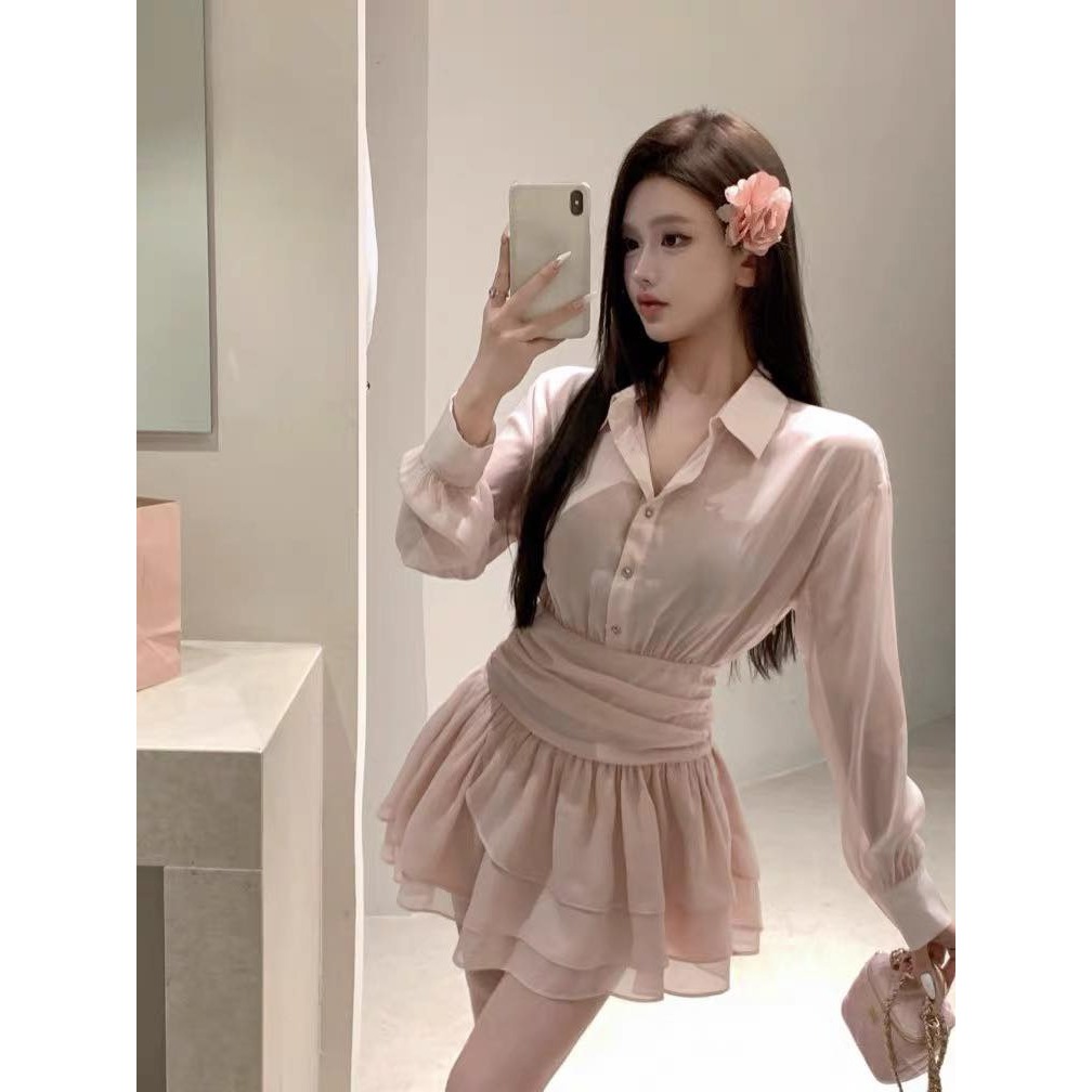 VÁY SƠ MI THẮT EO. PHẦN VÁY XẾP LI MỀM MẠI DUYÊN DÁNG | BigBuy360 - bigbuy360.vn