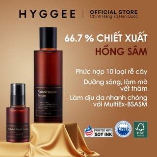 Tinh Chất Phục Hồi Chiết Xuất Hồng Sâm HYGGEE Natural Repair Serum 30ml & 120ml