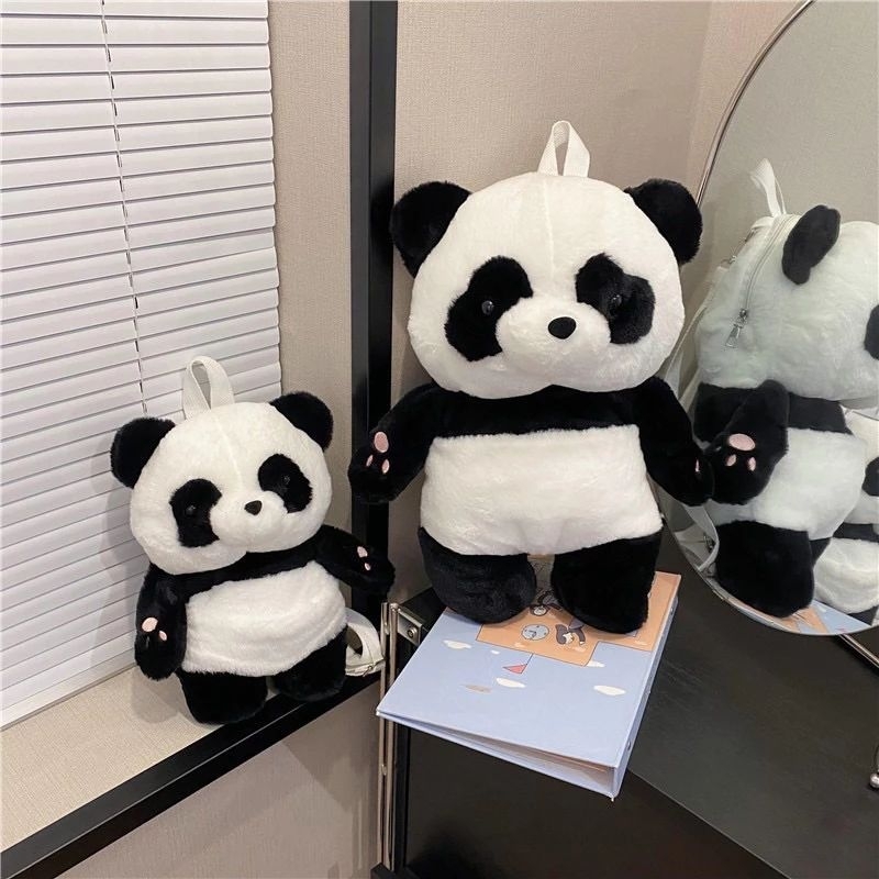 Balo lông gấu panda siêu cute