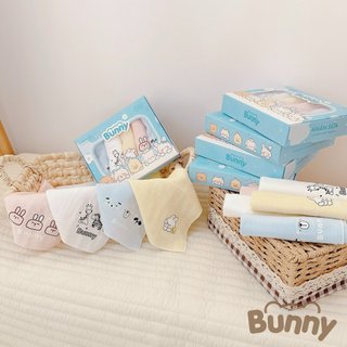 Khăn sữa sợi tre Bunny 30x30cm (Hộp 5 cái)