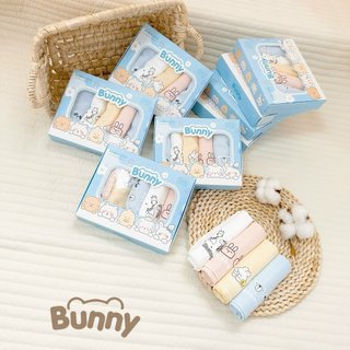 Khăn sữa sợi tre Bunny 30x30cm (Hộp 5 cái)