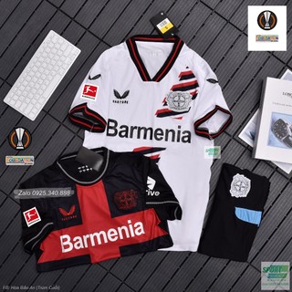 Bộ quần áo bóng đá clb bayer leverkusen 2024 - bộ quần áo bóng đá, đồ đá banh leverkusen màu trắng đen