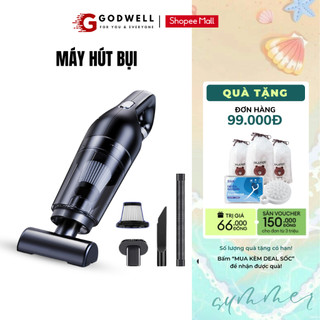 Máy Hút Bụi Cầm Tay Không Dây Mini GODWELL Lực Hút 25000Pa đa năng hút bụi giường nệm oto công suất 120W