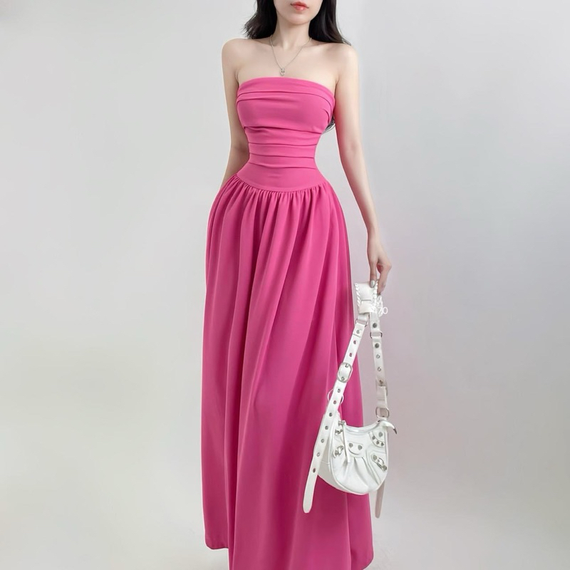 váy maxi cúp xếp ly by Kim Ngân Design