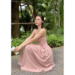 váy maxi cúp xếp ly by Kim Ngân Design