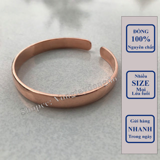 Vòng tay đồng đỏ nguyên chất - lắc tay đồng đỏ - đủ size