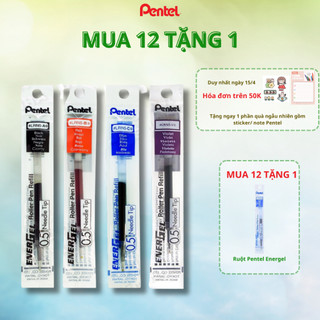Ruột Bút Bi Nước Pentel Enegel LRN5 / LR7 / LR10 | 3 Cỡ Ngòi 3 Màu Mực Xanh/ Đen/ Đỏ| Thay Thế Các Dòng Bút Gel Pentel |