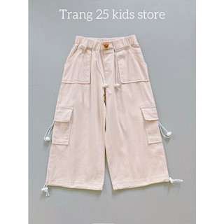 Quần Bé Gái Culottes Lửng Ống Rộng Chất Đũi Cao Cấp-k02