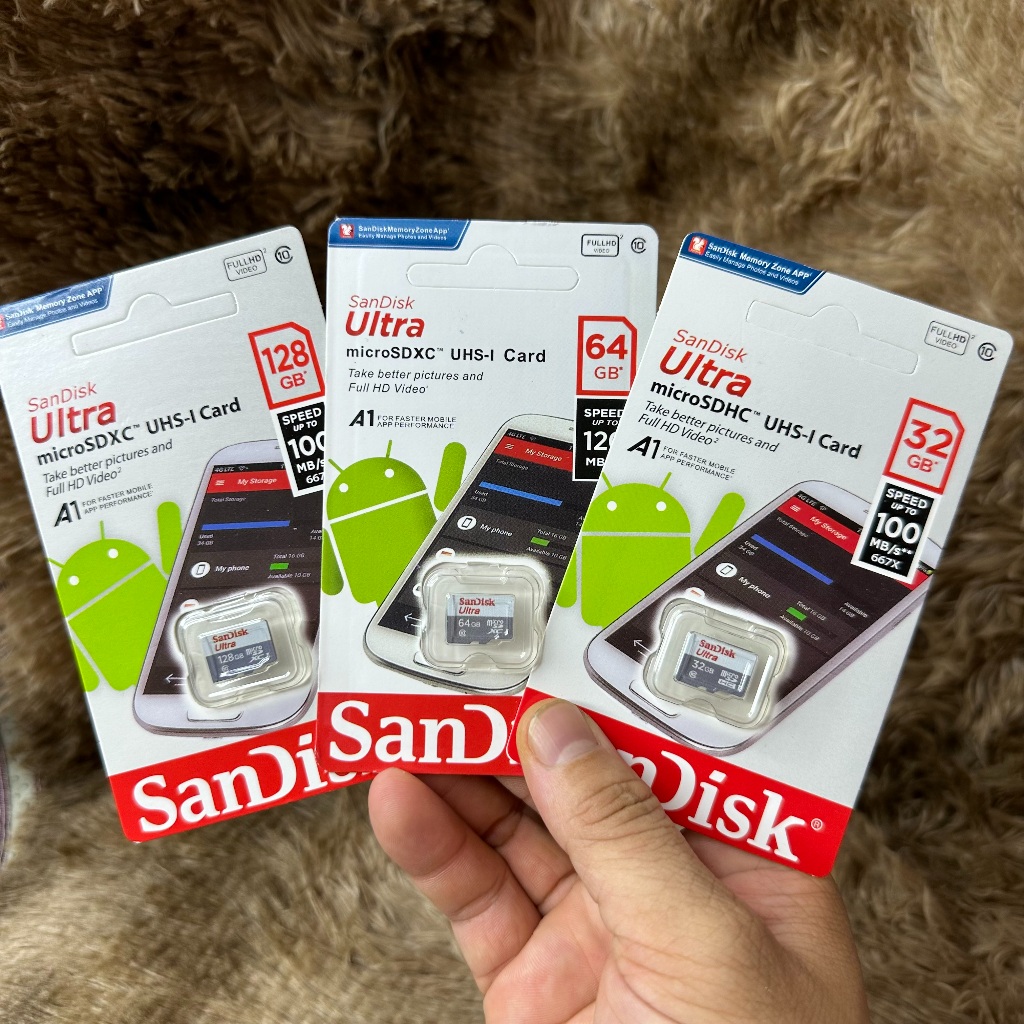 Thẻ Nhớ 128GB/64GB/32GB SANDISK Chuyên Dụng Cho Camera IMOU, Điện Thoại, Camera Hành Trình Chính Hãng