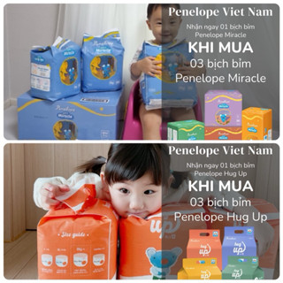 (COMBO MUA 3 TẶNG 1) BỈM PENELOPE NỘI ĐỊA HÀN HUG UP & MIRACLE DÁN / QUẦN FULL SIZE