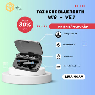 Tai nghe bluetooth M19 không dây  bass mạnh chống ồn tốt pin khủng 2500mAh