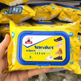 K2259 Khăn lau giày snacker, giấy ướt lau túi xách giày dép , vệ sinh giày túi xách balo