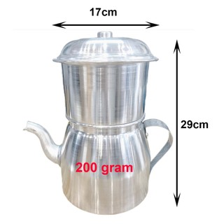 Phin pha cà phê, ấm pha cafe, phin nhôm pha cà phê 100gram - 200gram
