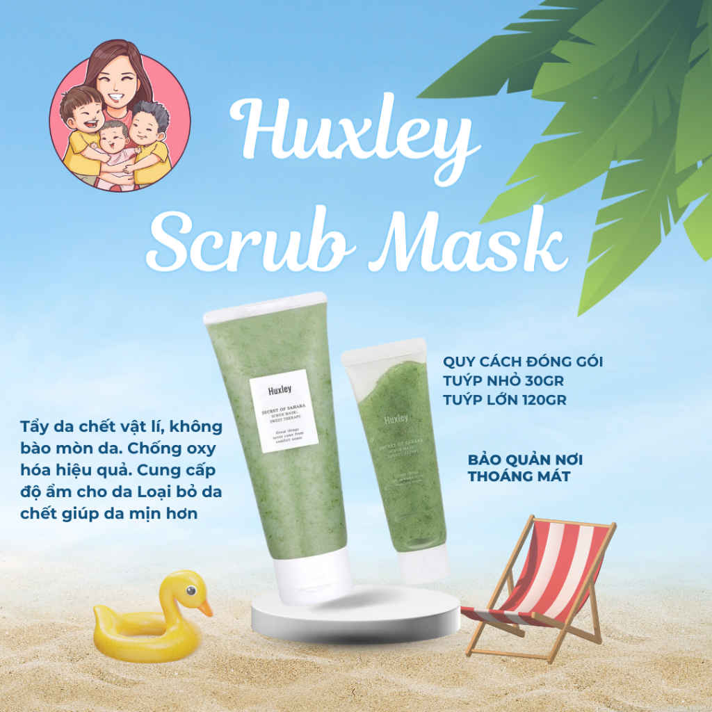 TẨY TẾ BÀO CHẾT MẶT HUXLEY SCRUB MASK