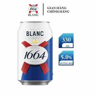 Lon bia Blanc 1664 lon 330ml