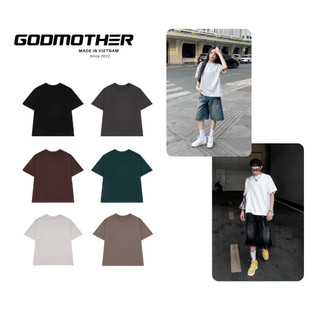Áo Thun Trơn T-Shirt Form Boxy Chất Cotton Godmother
