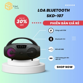 Loa Hát Karaoke Bluetooth SKD-107 Tặng Kèm Míc Hát Cực Hay, Âm Bass Mạnh Mẽ giá siêu rẻ