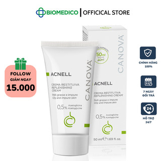 CANOVA ACNELL - REPLENISHING CREAM / Kem ngừa mụn ban đêm dành cho da mụn, da kích ứng/nhạy cảm 50ml