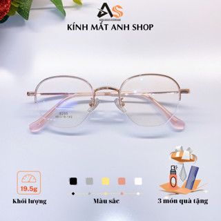  Kính tròn nửa viền dành cho các bạn mặt nhỏ thời trang nam nữ 6295A 