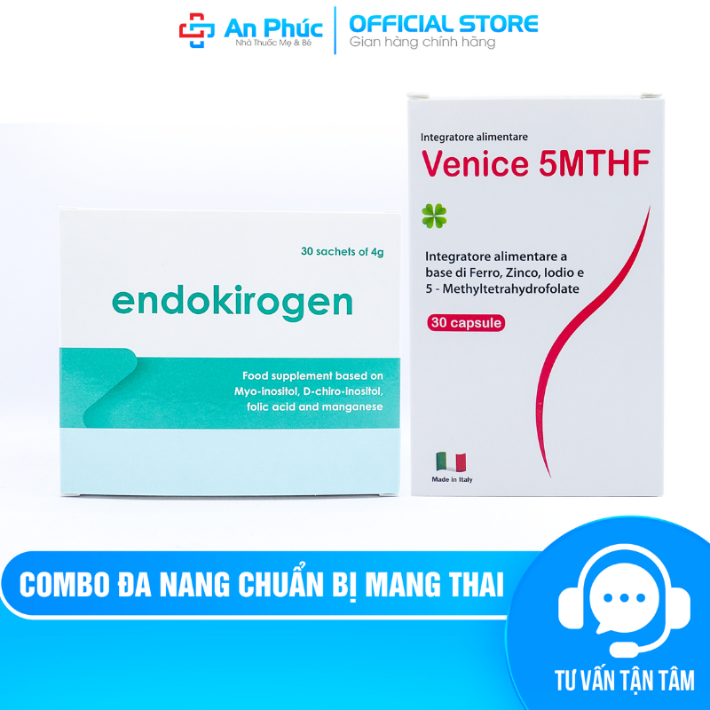 Combo Đa Nang Tăng Đậu Thai ENDOKIROGEN + VENICE 5MTHF