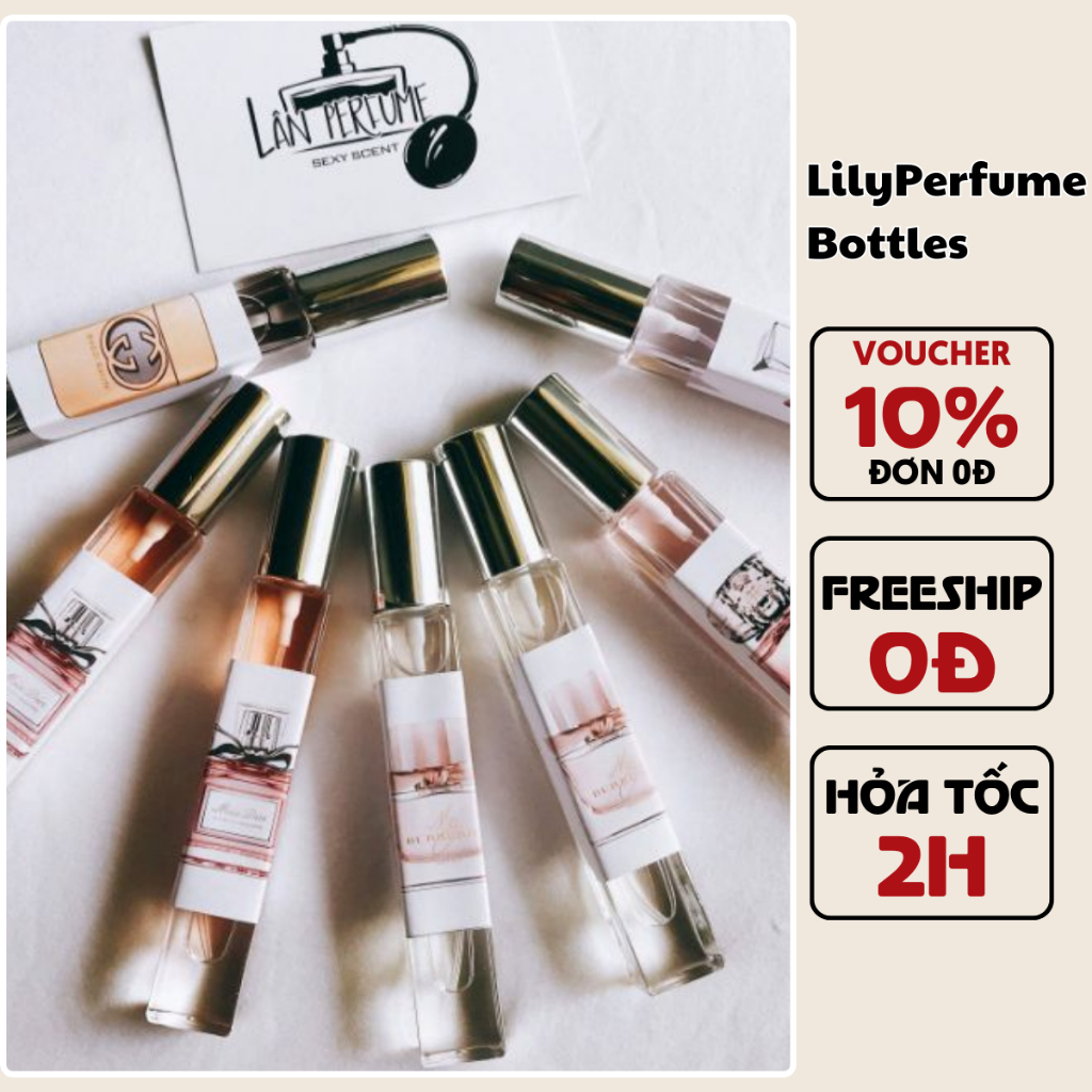 Lọ chiết nước hoa, chai chiết nước hoa trụ vuông dài 10ml thủy tinh cao cấp tiện dụng (LỌ RỖNG)