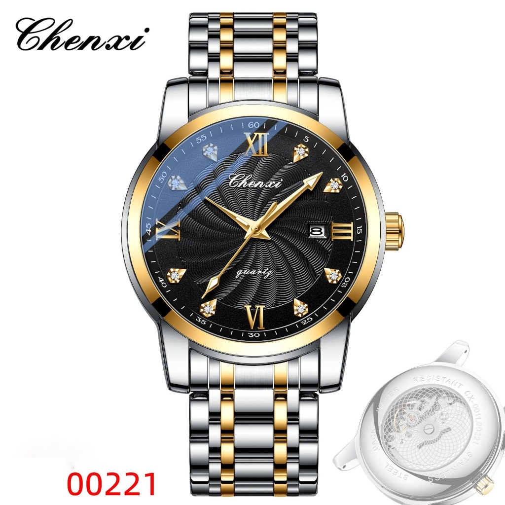 Đồng hồ giả cơ nam Automatic Chenxi chính hãng CX-911.921, Dây cao cấp, Mặt kính chống nước, chống x