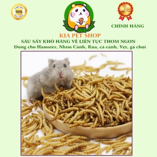 Sâu sấy khô cho hamster - thức ăn hamster sâu rang bơ dinh dưỡng bổ sung canxi cho hamter , nhím , chim , sóc ....