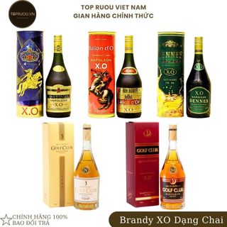 Brandy xo nhập khẩu pháp ballon d'or - dennes - napoleon - golf club vsop 700ml