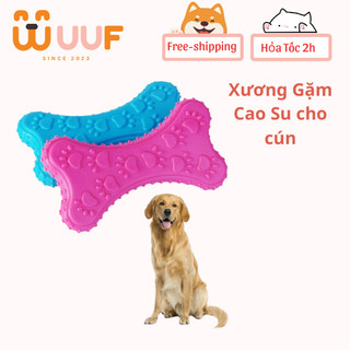 Xương chó gặm bằng cao su siêu bền (màu ngẫu nhiên) size 10cm đồ chơi cho chó tập cắn (chó dưới 20kg)