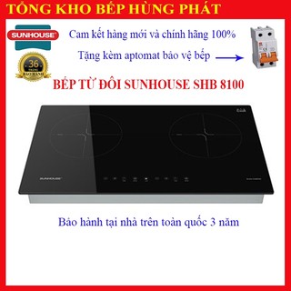 Bếp điện từ đôi sunhouse shb 8100