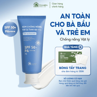 Kem Chống Nắng Vật Lý Tone Up SPF50 PA++++ Tone Up An Toàn Cho Da Nhạy Cảm Bà Bầu Trẻ Em Cỏ Mềm 60g