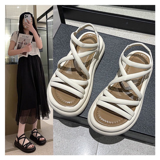 Sandal nữ ulzzang đế cao 5cm quai chun dễ đi mềm êm (ẢNH THẬT)