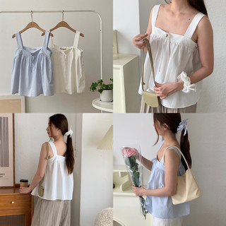 Nutcloset - áo 2 dây babydoll kèm scrunchies 2573_a1336