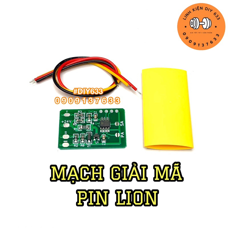 [3 Dây] Mạch giải mã hiển thị pin Lion xe đạp điện trợ lực Nhật 3 dây (DIY633)