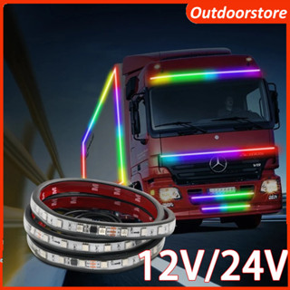 Dây Đèn led rgb 12v / 24v 1.2m 1.8m 2m 2.4m Cho Xe Tải