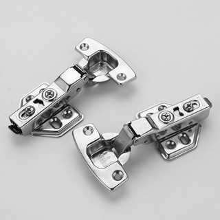 Bản lề inox giảm chấn cánh tủ, 3 loại thẳng, cong vừa, cong