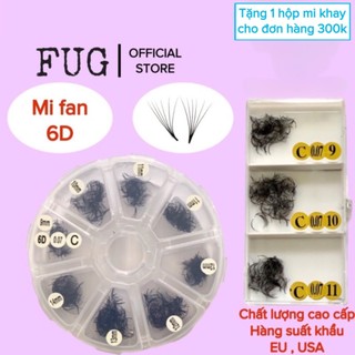 Mi fan premade 6D mix các loại, 1 hộp 500 fan hoặc 1000 fan (hàng xuất khẩu) (dụng cụ nối mi)