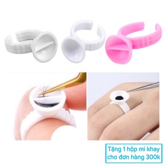 Nhẫn đựng keo nối mi có ngăn và không ngăn