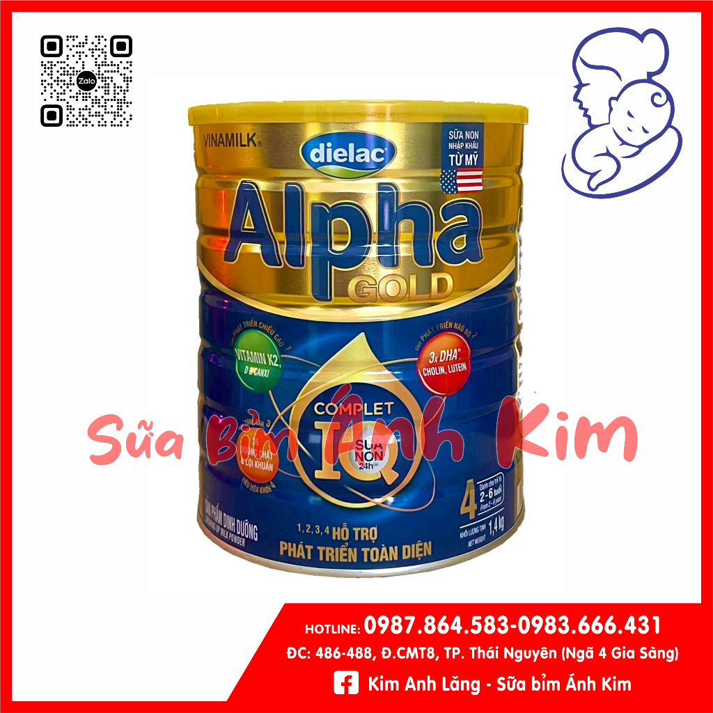 Sữa Vinamilk Alpha Gold số 4 1.5kg (2-6 tuổi)