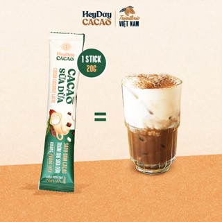 Bột Cacao Sữa Gói Tiện Lợi 20g - Vị truyền thống, Vị sữa dừa - Đậm vị từ cacao nguyên chất - Heyday