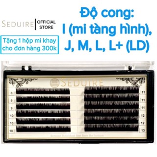 Mi khay SEDUIRE lông thỏ độ cong I (mi tàng hình), J, M, L, L+ (LD) siêu mềm, tự nhiên, dễ bắt keo (dụng cụ nối mi)