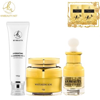 KN Beauty - Combo 3 sản phẩm Ngừa mụn Giảm Thâm Trắng Da: Kem dưỡng + Serum + Sữa rửa mặt