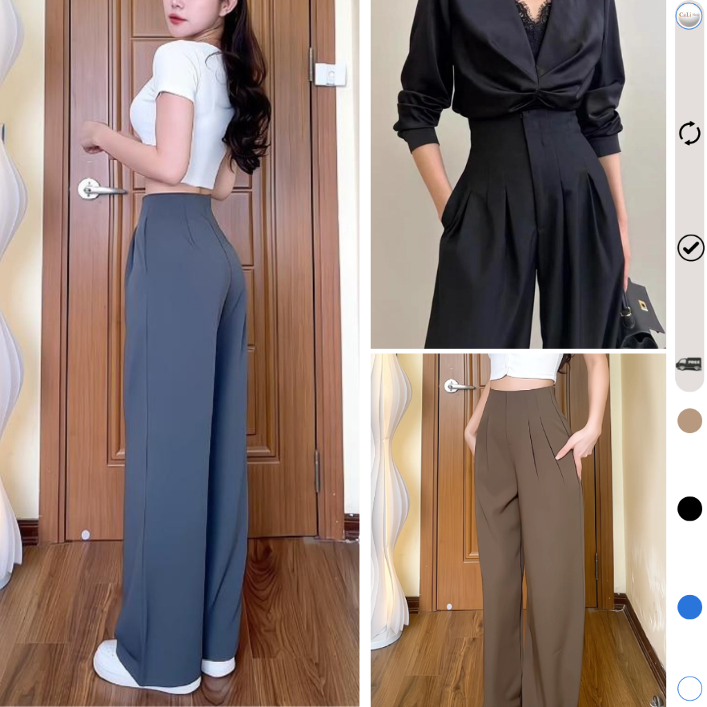 Quần Ống Rộng Nữ Vải GOL NHẬT Mát Hàng Đẹp Loại 1 Hot Trend Cạp Cao Lên From Cực Xinh D369