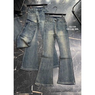 Quần jean nữ ống loe đính đá siêu hách dáng( phom nhỏ tăng size)