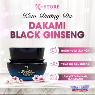 Kem DAKAMI BLACK GINSENG dưỡng trắng da, chống lão hóa, ngừa thâm nám và cấp ấm - hộp 33g