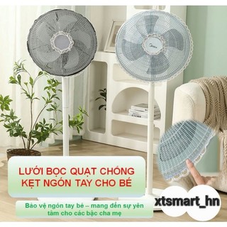 Lưới bọc Quạt an toàn cho bé trong mùa hè nóng.