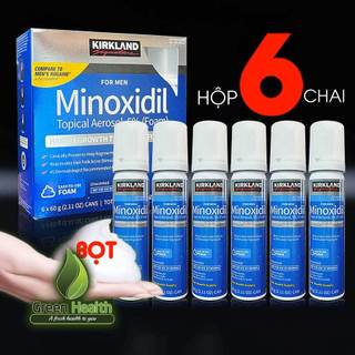 Hộp 6 chai Minoxidil 5% dạng BỌT (Foam) mọc râu tóc