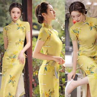 Sườn xám thượng hải dáng dài size từ 45-60kg