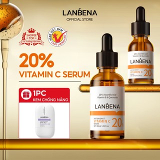 【Mua 1 Tặng 1】⚡PLUS⚡Serum Trắng Da Lanbena 20% Vitamin C Dưỡng Ẩm, Xóa Nếp Nhăn, Làm Trắng Sáng Tông Màu Da 30ml