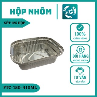Khay nhôm Ftc set 125 hộp nhôm 410ml hàng loại 1 cao cấp MS150
